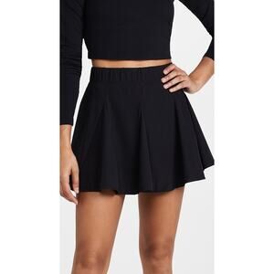 Year of Ours Black Pleated Contemporary Golf Country Club Tennis Skort - XS